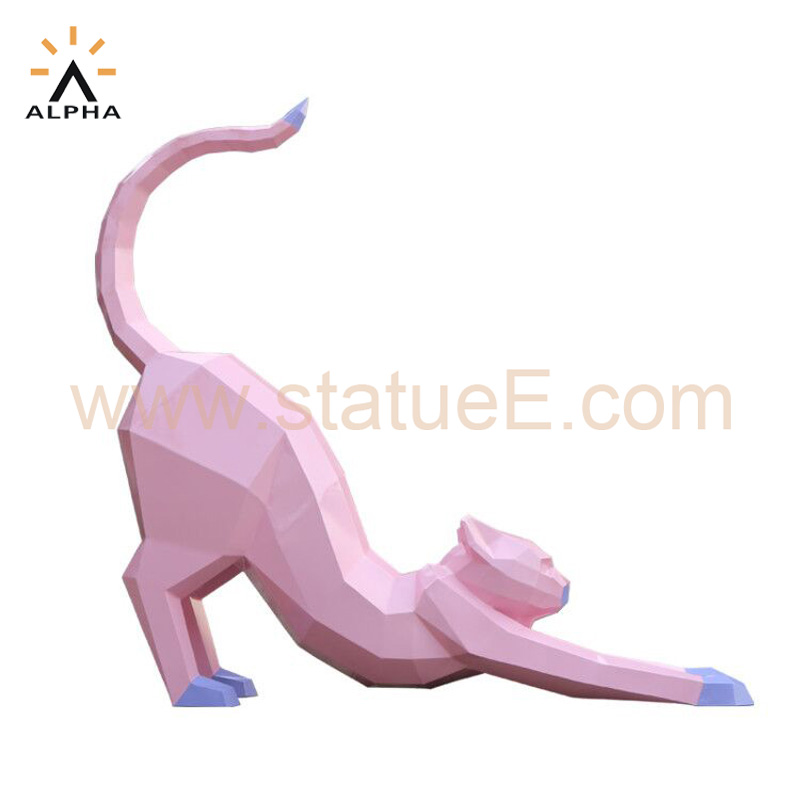 Modern cat statue